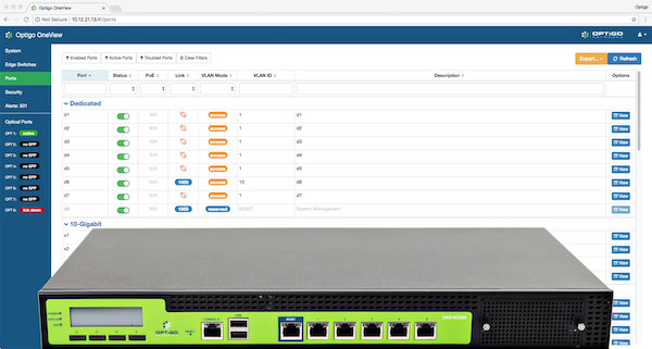 Optigo Network Controller ONS-NC600 OneView